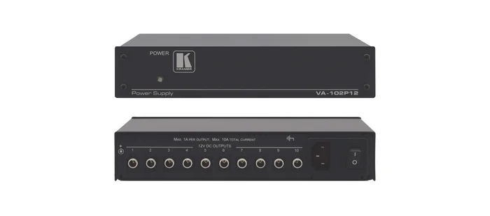 Kramer VA-102P12 – Netzteil mit 10 Ausgängen für 12 VDC