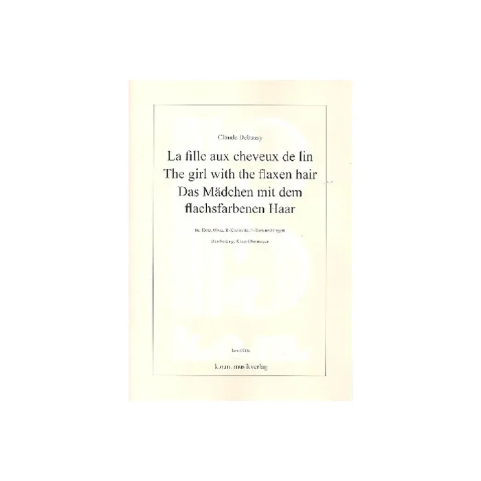 La fille aux cheveux de lin für Flöte, Oboe,