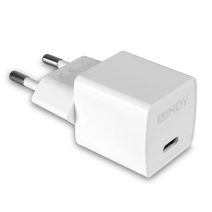 LINDY 20W Typ C PD Charger, Euro Stecker