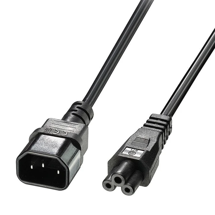 LINDY 30343 5m IEC C14 an IEC C5 Netzkabel – Ideal für die Verbindung gängiger Notebo