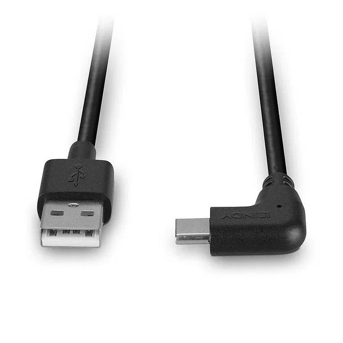 LINDY 32000 0.5m USB 2.0 Typ A an C Kabel, 90° gewinkelt – USB Typ A Stecker an C Stecker – Bild 4