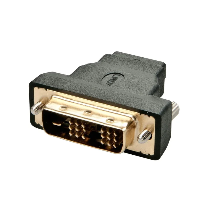 LINDY 41228 HDMI Buchse / DVI-D Stecker-Adapter – Kurzer Adapter ohne Kabel zum Ansch