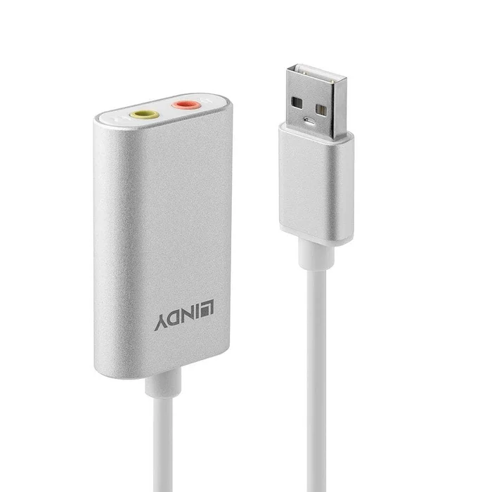 LINDY 42926 USB Typ A auf Audio Konverter – Zum Anschluss von Kopfhörer bzw. Lautspre