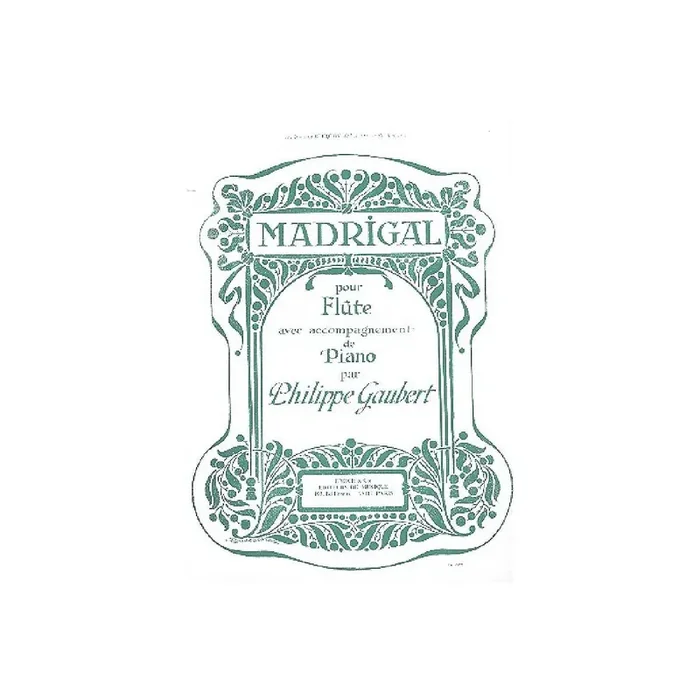 Madrigal pour flute et piano
