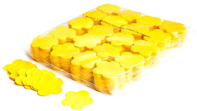 Magic FX Slowfall Konfetti Blumenförmig Ø 55mm – Gelb 1kg