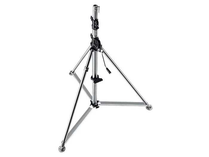 Manfrotto 387XU Stativ Super Wind-Up Inox Silber