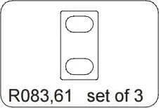 Manfrotto R083,61 Spacer Set aus 3