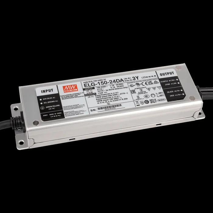 MEANWELL LED Power Supply IP67 150 W/24 V Dali Meanwell ELG-150-V-24DA 3Y