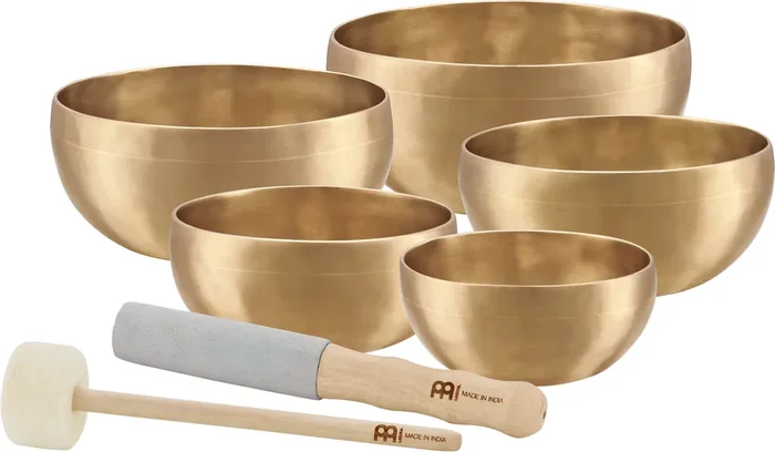 MEINL U 2950 Sonic Energy Universal Klangschalen Set 7 teilig – 400/500/600/700/750g + Mallet