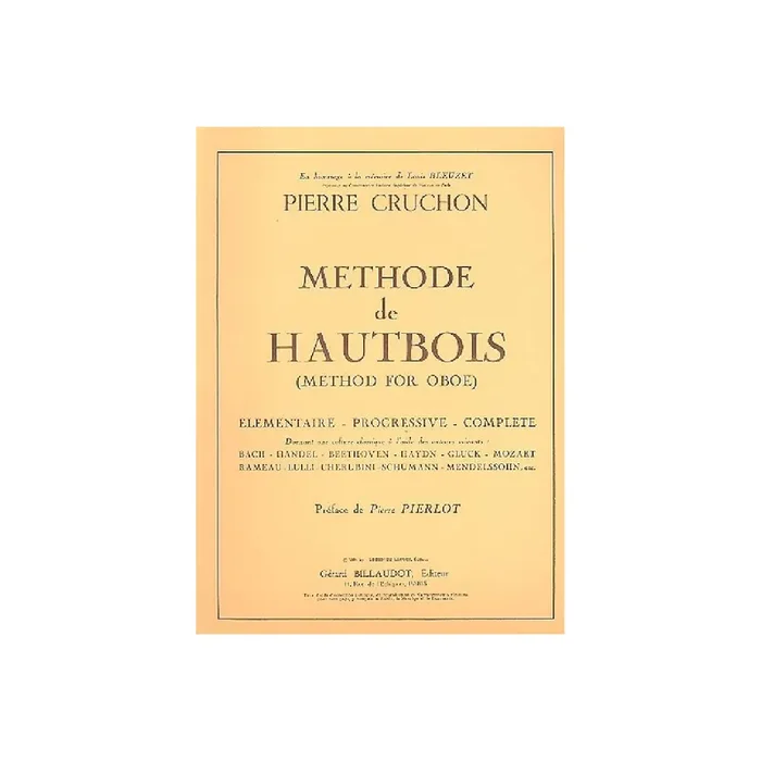 Méthode de hautbois élementaire progressive complète
