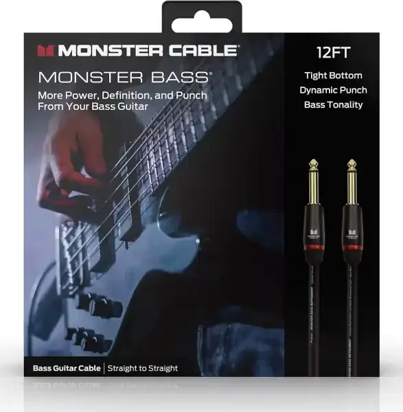 Monster Cable Prolink Bass 12 Instrumentenkabel, Straight 1/4″ Plugs, 3.60m