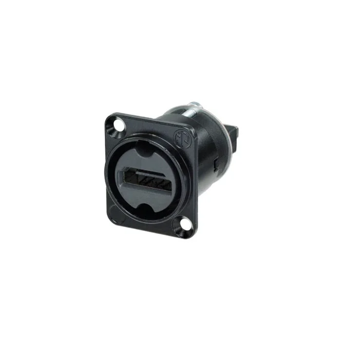 Neutrik – HDMI feedthrough adapter D-förmiges Gehäuse, Schwarz