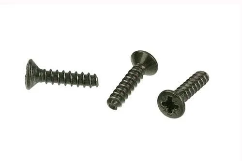 NEUTRIK E-SCREW1-12 B – Schwarze PLASTITE®* Schneidschraube 2.9×1.06 tri-rondular, 12 mm lang, gesenkt