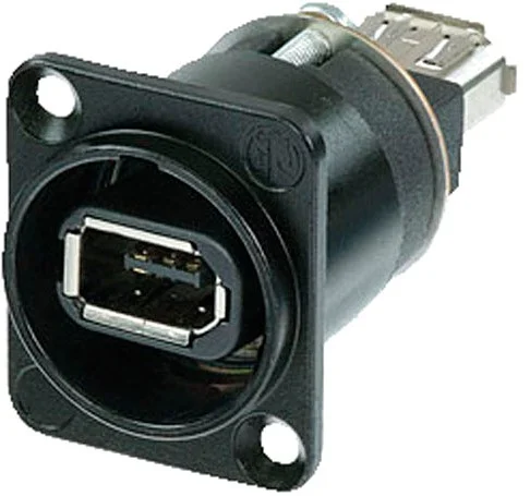 Neutrik NA1394-6-W-B – Firewire 6 IEEE1394 mit 6-poligen Anschlüssen