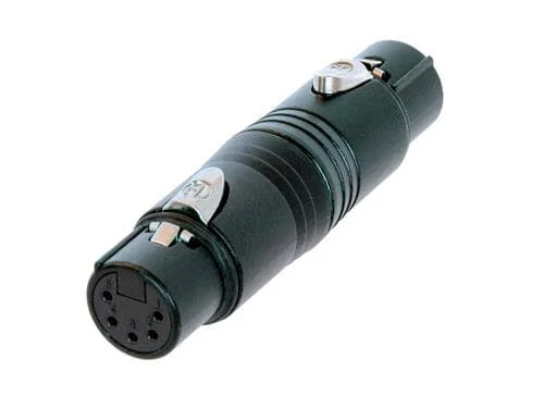 NEUTRIK NA5FF-B – Adapter, 5p XLR female auf 5p XLR female, SCHWARZ