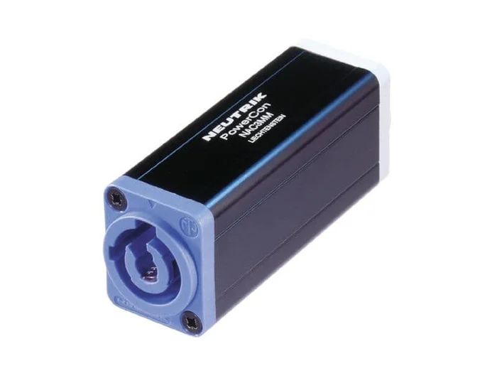 NEUTRIK NAC3MM-1 – PowerCon Verlängerungsadapter blau auf grau