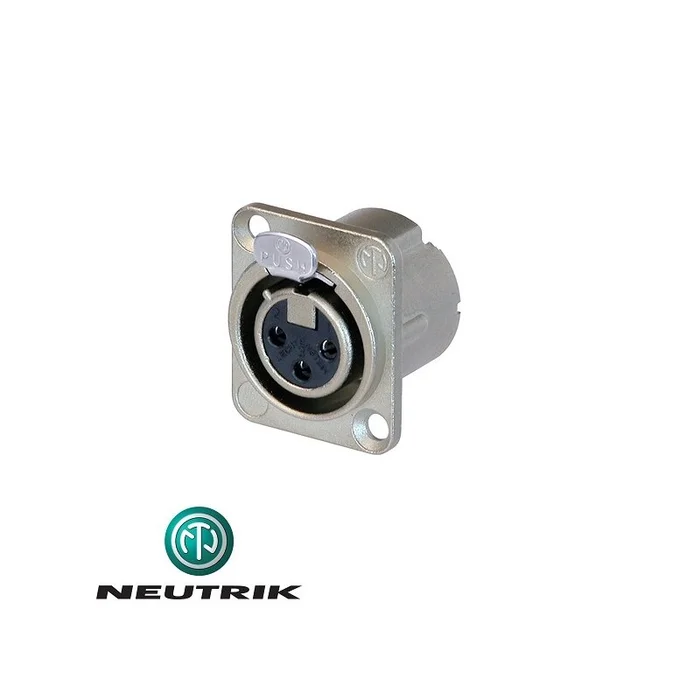 Neutrik NC3FD-LX 3-pol XLR Einbaubuchse silber