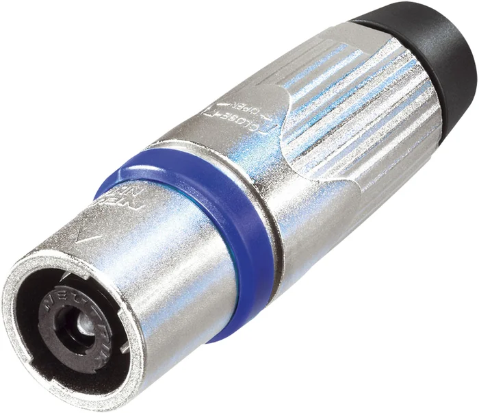 NEUTRIK speakON 4P – Stecker Silber/blaues Gehäuse
