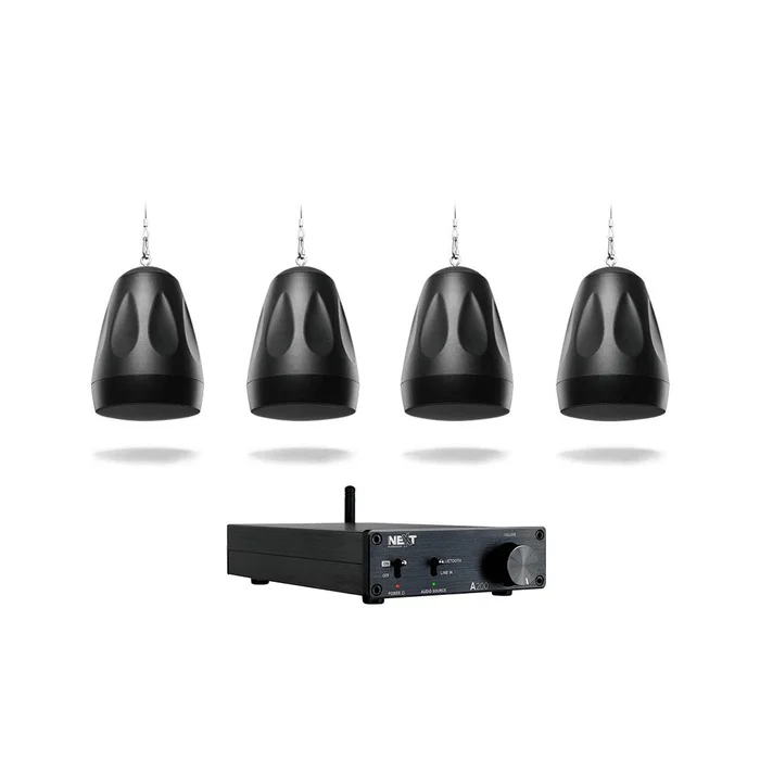 NEXT audiocom 4P4.A200 – Pendellautsprecher Set mit Verstärker