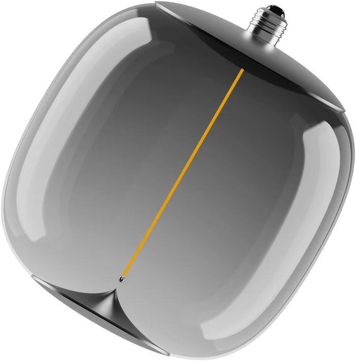 OSRAM Vintage 1906 Große ovale 10-Glühfaden-Magnetlampe 4 W 818 Rauchglas E27