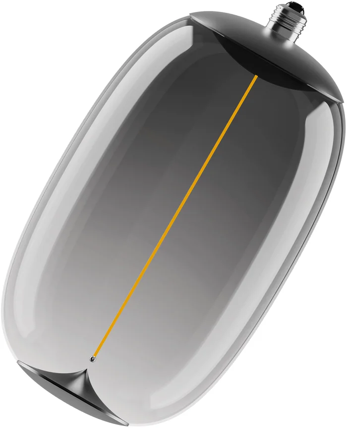 OSRAM Vintage 1906 Große ovale 12-Glühfaden-Magnetlampe 4 W 818 Rauchglas E27