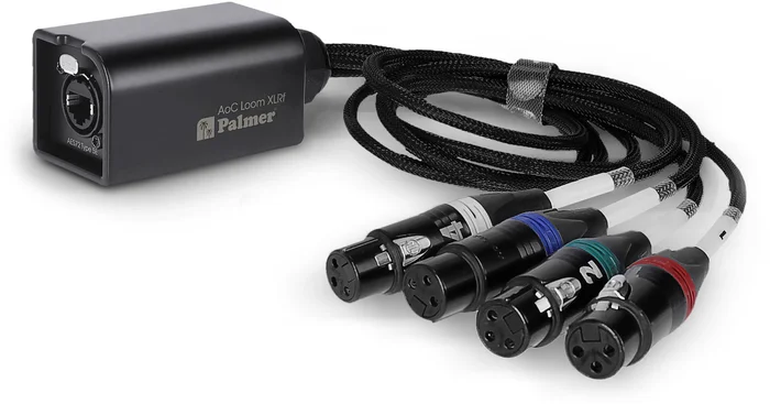 Palmer AoC Loom XLRf – Audio over Cat Multicore-Adapterkabel von etherCON auf 4 x XLR female