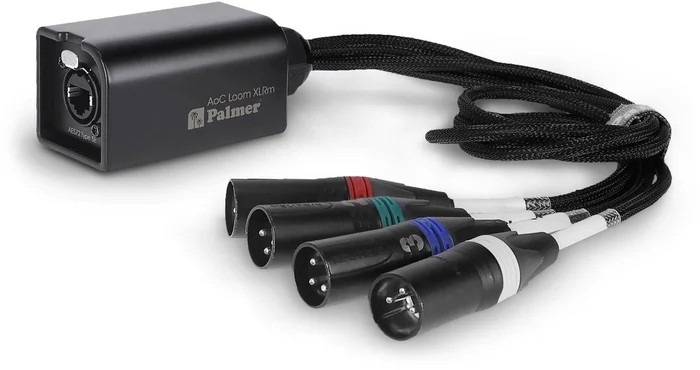 Palmer AoC Loom XLRm – Audio over Cat Multicore-Adapterkabel von etherCON auf 4 x XLR male