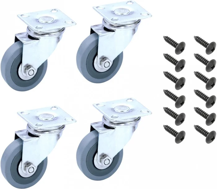 Palmer MI CAB CASTORS Rollensatz mit 4 Rollen inkl. Schrauben für Bass- un