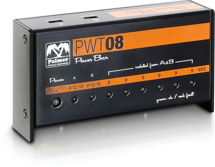 Palmer MI PWT 08 Universelles 9V-Netzteil für Pedalboards 8 Ausgänge