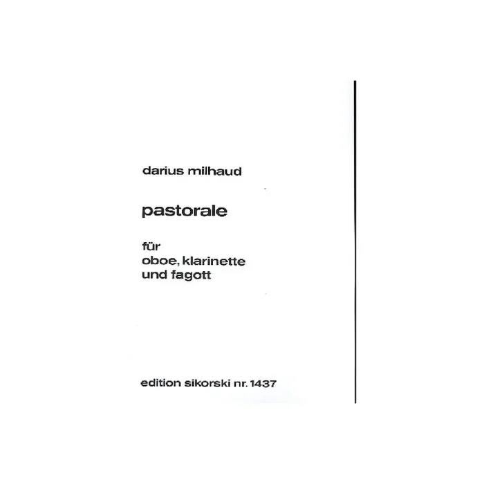 Pastorale pour hautbois, clarinette