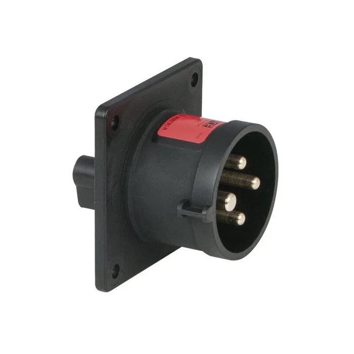 PCE – CEE 16A 400V 4p Socket Male Schwarz, IP44