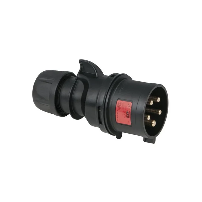 PCE – CEE 32A 400V 5p Plug Male Schwarz, Turbo Twist, IP44