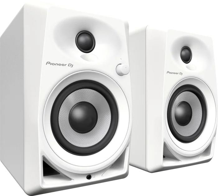 Pioneer DJ DM-40-W Kompakter 4″ Aktivmonitorlautsprecher Paar