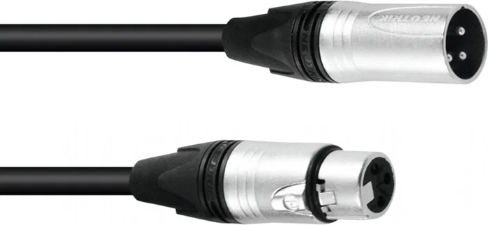 PSSO DMX Kabel XLR 3pol 0,5m sw Neutrik