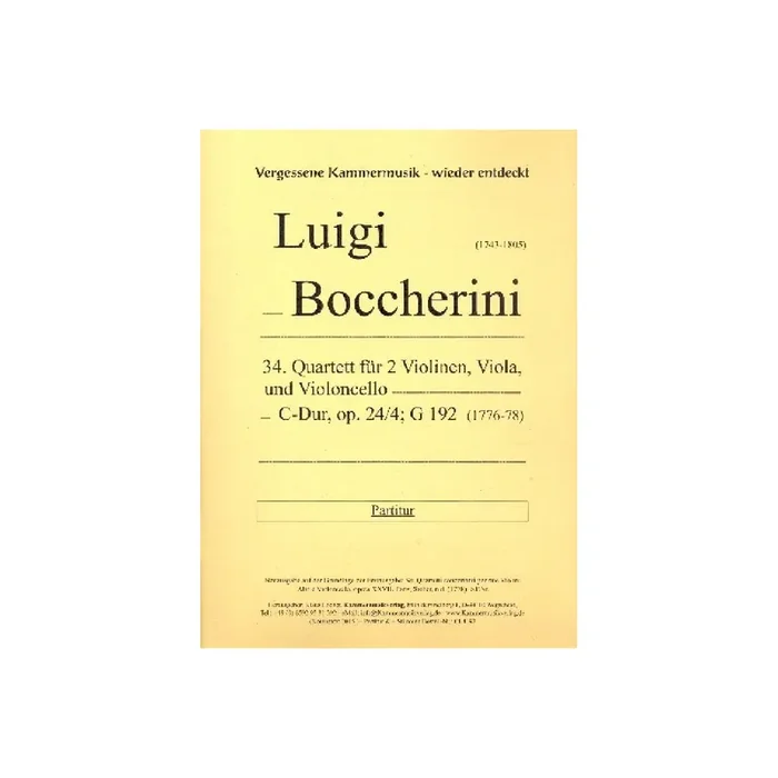 Quartett C-Dur Nr.34 op.24,4 G192