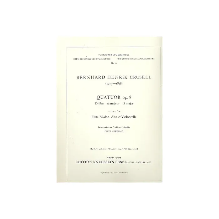 Quatuor D-Dur op.8 pour flûte,