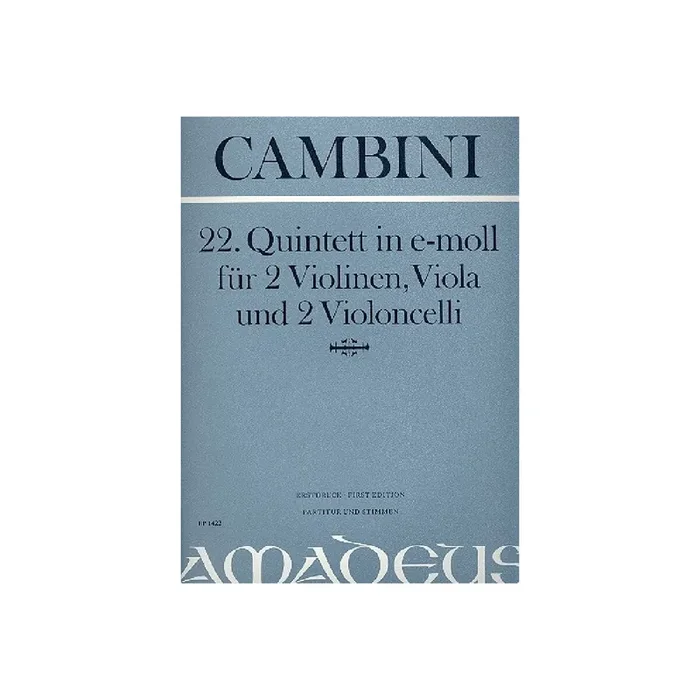 Quintett e-Moll Nr.22 für 2 Violinen,