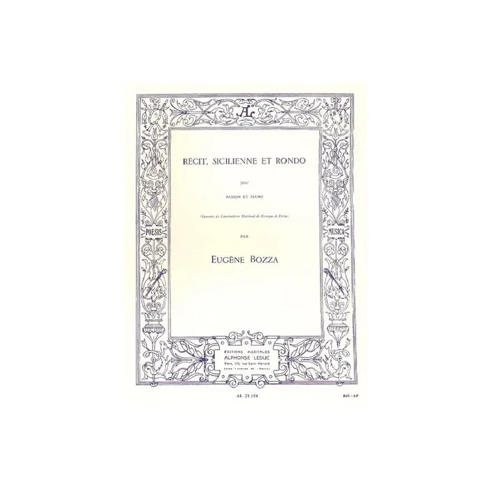 Recit, sicilienne et rondo pour