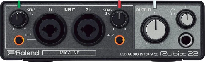 ROLAND RUBIX22 – USB Audio Interface (2x Eingänge & 2x Ausgänge) – in schwarz