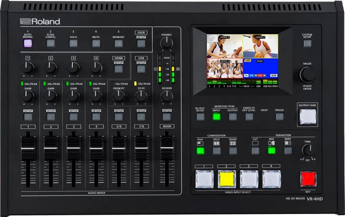 ROLAND VR-4HD – 4-Channel ALL-IN-ONE HD AV-Mixer mit USB3.0 für Web-Streaming