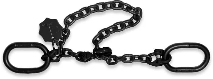 SAFETEX 2,00 t Anschlagkette 1-Strang mit Verkürzungs-Haken mit Sicherung, 8 mm, 2 m, BLACKLINE