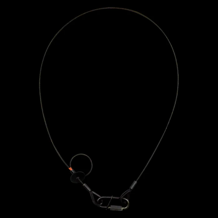 SAVEKING Sicherheitskabel 3 mm, BGV-C1 WLL: 20 kg – 100 cm – Schwarz