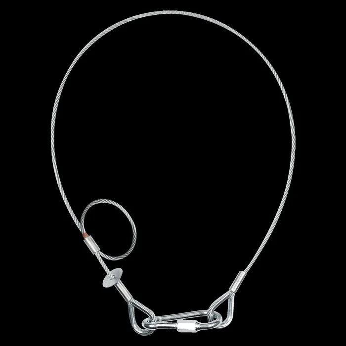 SAVEKING Sicherheitskabel 5 mm, BGV-C1 WLL: 60 kg – 100 cm – Silber