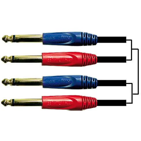 Schulzkabel GWAS3 – 2x 6.35mm Klinke – 2x 6.35mm Klinke – 3m