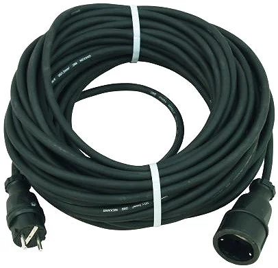 Schutzkontakt Verlängerung 3×1,5mm 25m konfektioniert mit Kunststoff Stecker/Kupplung IP44