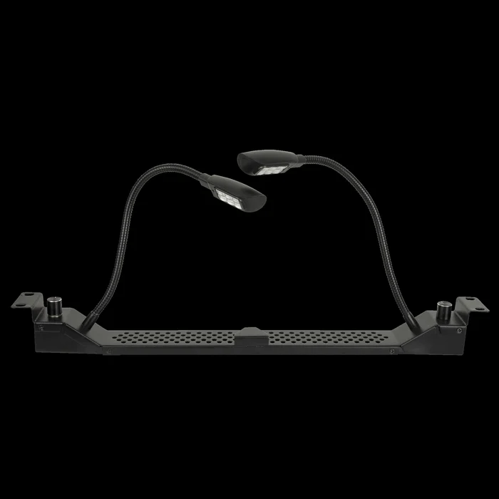 SHOWGEAR 19″ 2-Wege-Rackleuchte – Doppelschwanenhals Individuell dimmbare mehrfarbige RGB-Gooselights