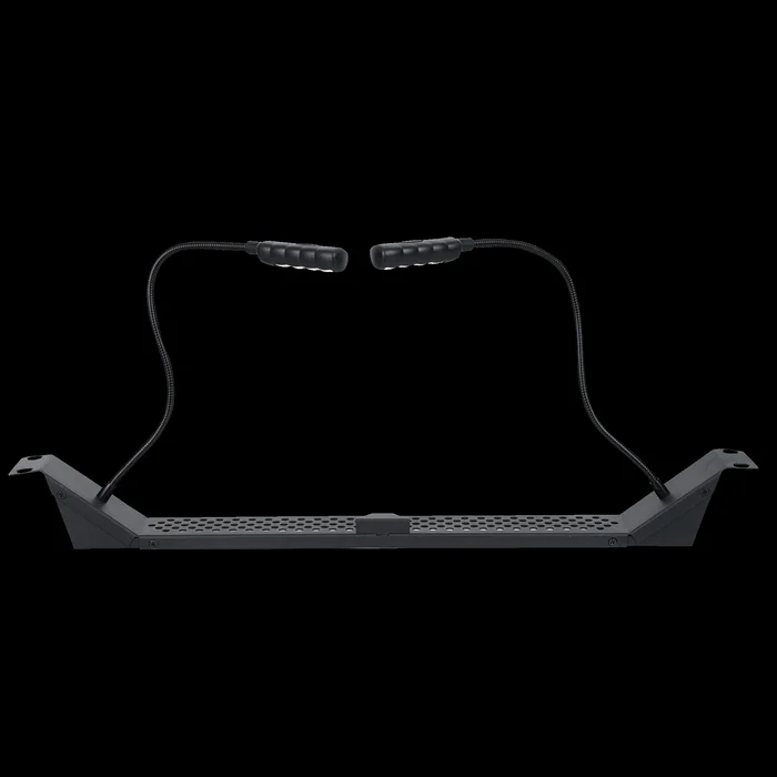 SHOWGEAR 19 Inch Rackmount Light 1U – 2 x weiße Schwanenhals-LED