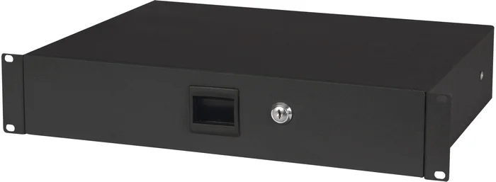 SHOWGEAR 19-Zoll-Schublade mit Schlüsselschloss 2U