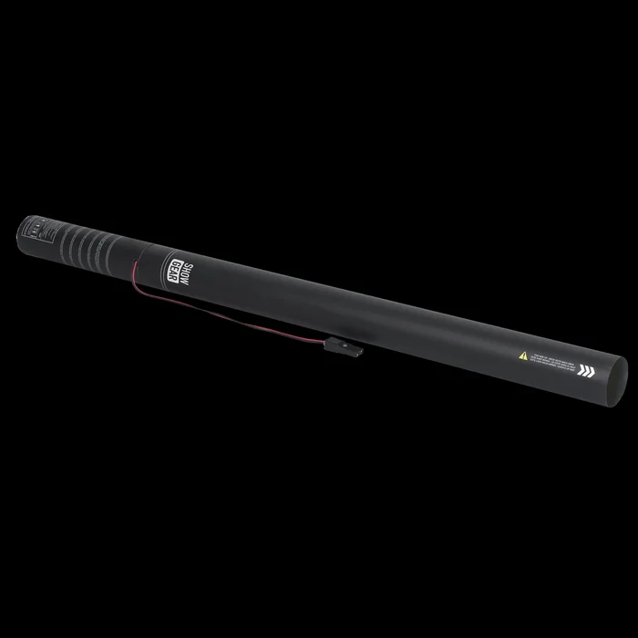 SHOWGEAR Elektrischer Konfetti Shooter Pro 80 cm, rot/gelb/grün, feuerhemmend und biologisch abbaubar