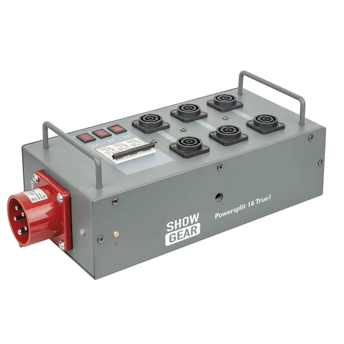 SHOWGEAR Power Split 16 True CEE 16 A Powersplit mit Sicherung – CEE zu ProPower True1